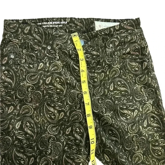 Anthropologie AG Adriano Goldschmied Velvet High Rise Stevie Ankle Jeans Size 26 - Picture 3 of 9